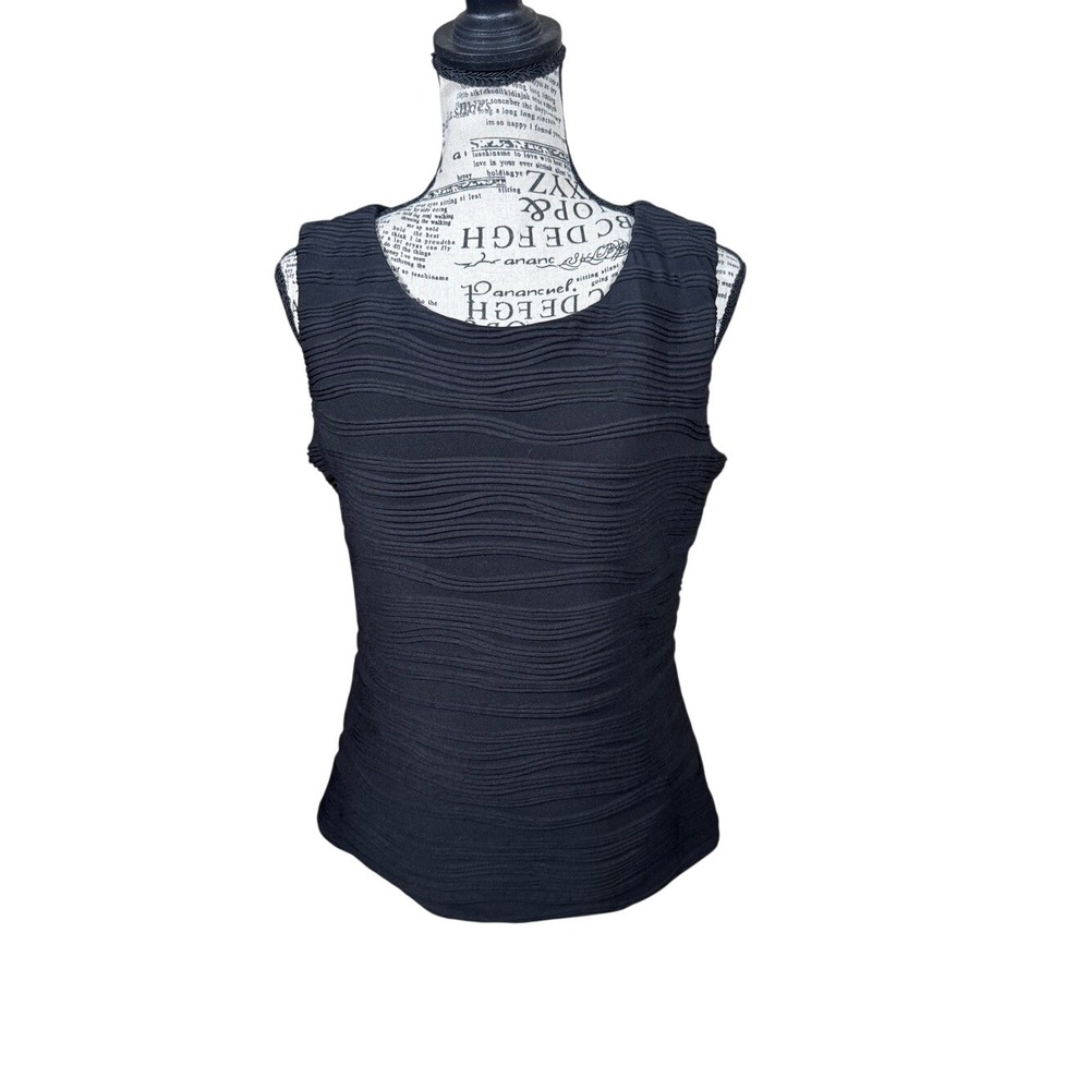 Calvin Klein Black Textured Sleeveless Tank